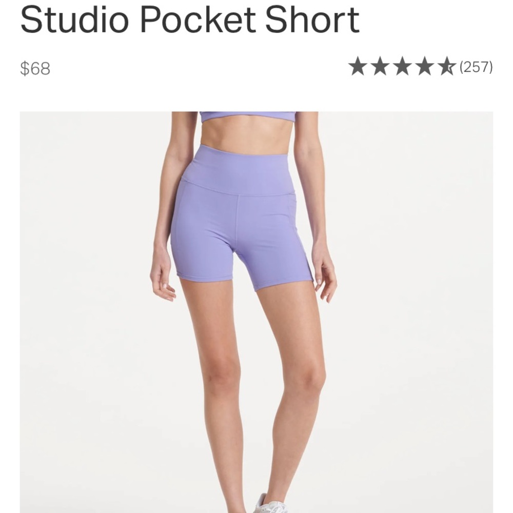 Vuori Studio Pocket Shorts Ultra Violet